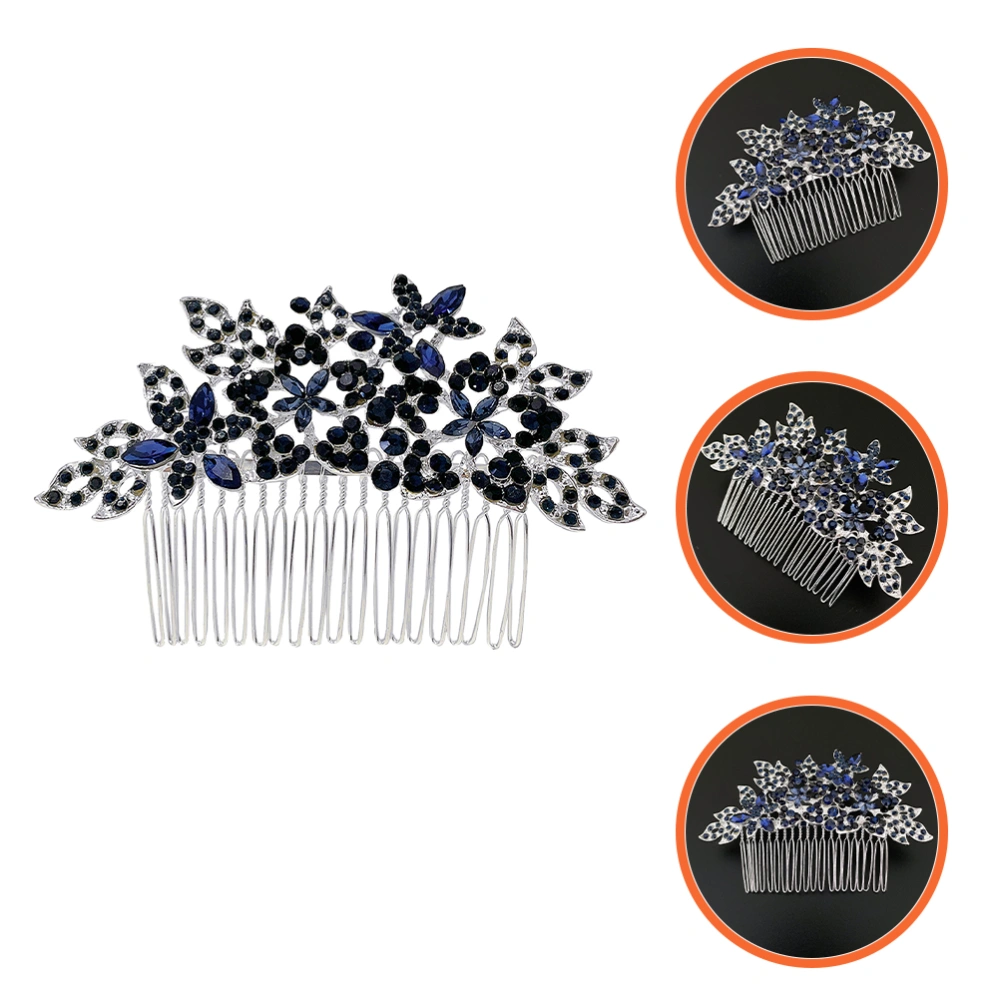 Hair Comb Clip Wedding Bridal Floral Hairpin Hair Decor Rhinestone Headpiece