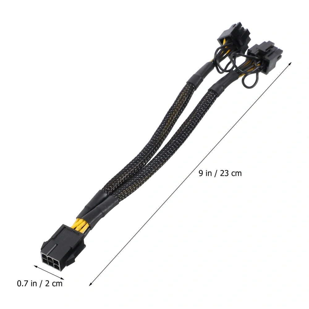 Graphic Power Cord 6 Pin to Dual 8 Pin PCIe Adapter GPU Power Supply Cable