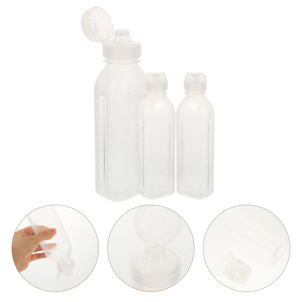 3Pcs Condiment Squeeze Bottles Squeeze Oil Bottles Household Condiment Bottles Kitchen Essentials