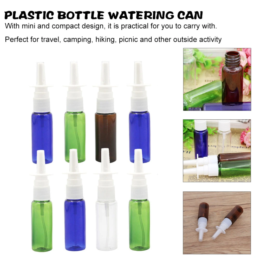 10pcs Practical Mini Nasal Sprayer Refillable Mist Empty Spray Bottles (Random Color)