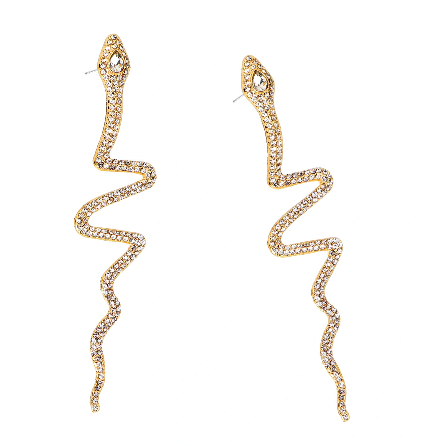 1 Pair of Chic Snakelike Earrings Retro Style Pendant Earrings Ear Decoration