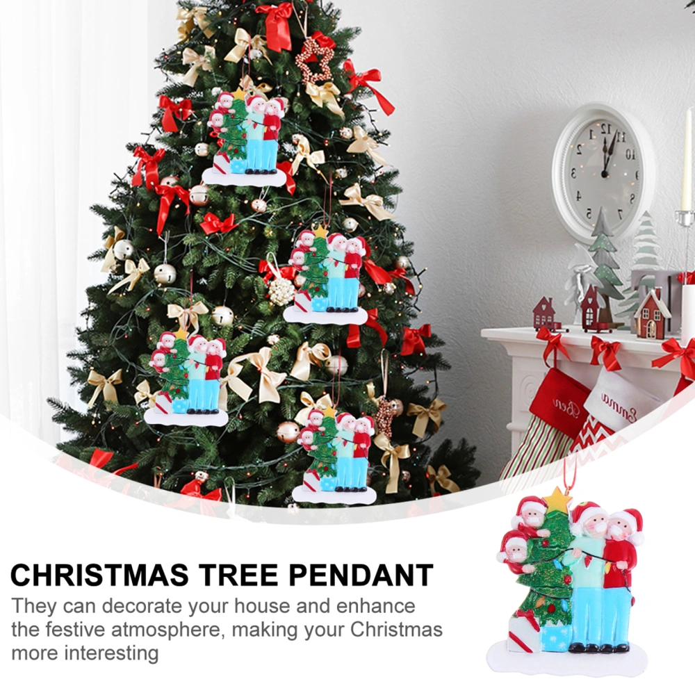 1Set Christmas Snowman Pendant Christmas Tree Hanging Ornament with Marker Pens