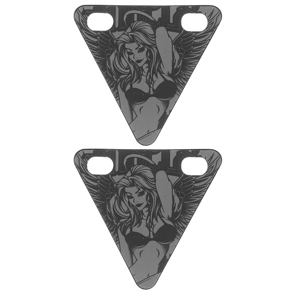 2 Pcs Riding Warning Reflector Magnetic Reflective Plate Bike Decorative Sticker