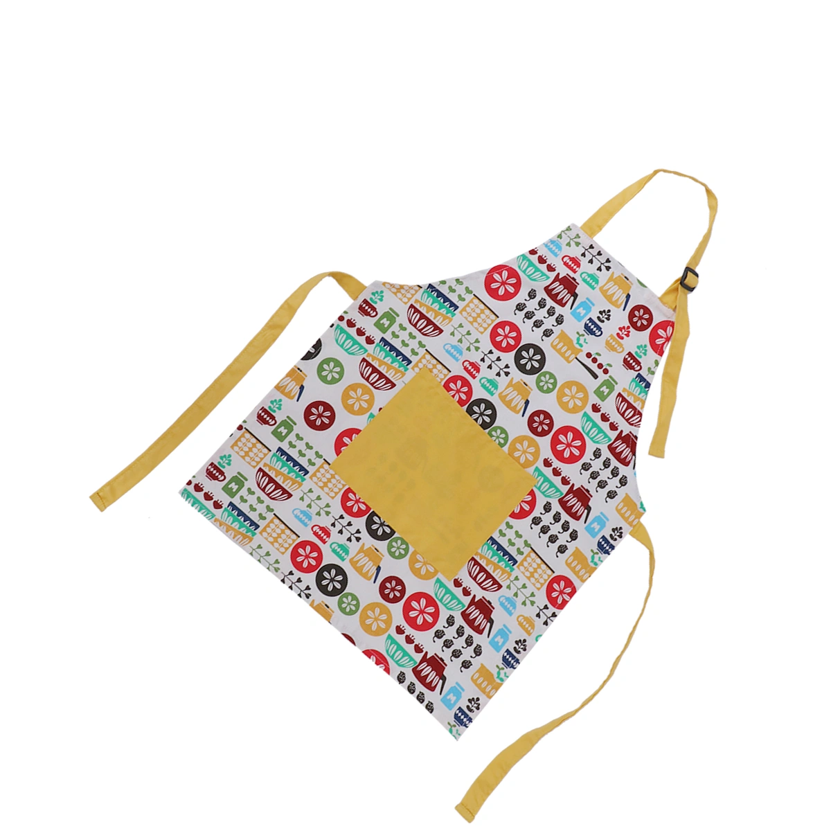 Children Cotton Aprons Cartoon Kitchenware Pattern Painting Kids Aprons for Children Cooking Baking Kitchen (Small Size, Kitchenware)
