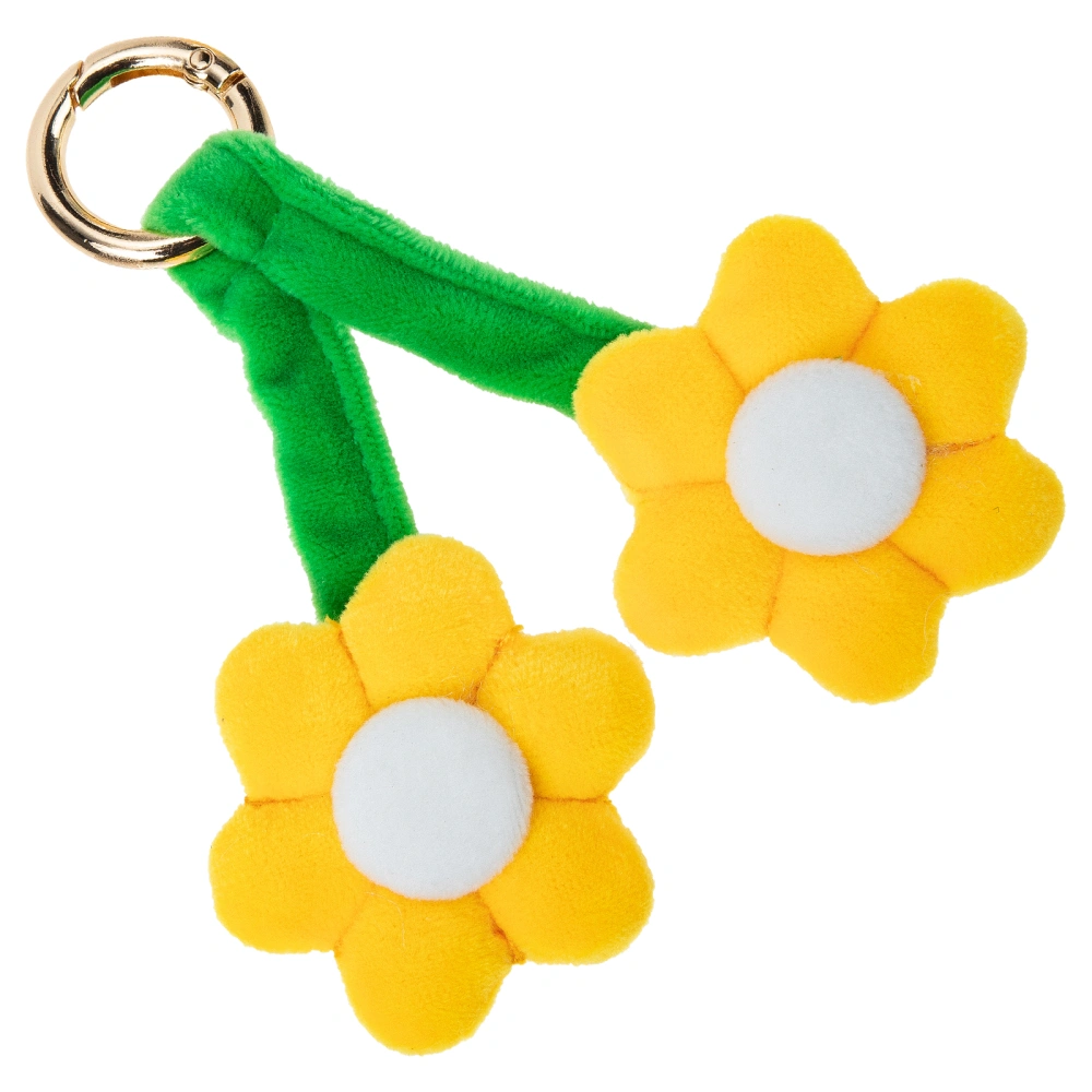 Key Chain Pendant Plush Flower Bag Hanging Pendant Plush Flower Keyring