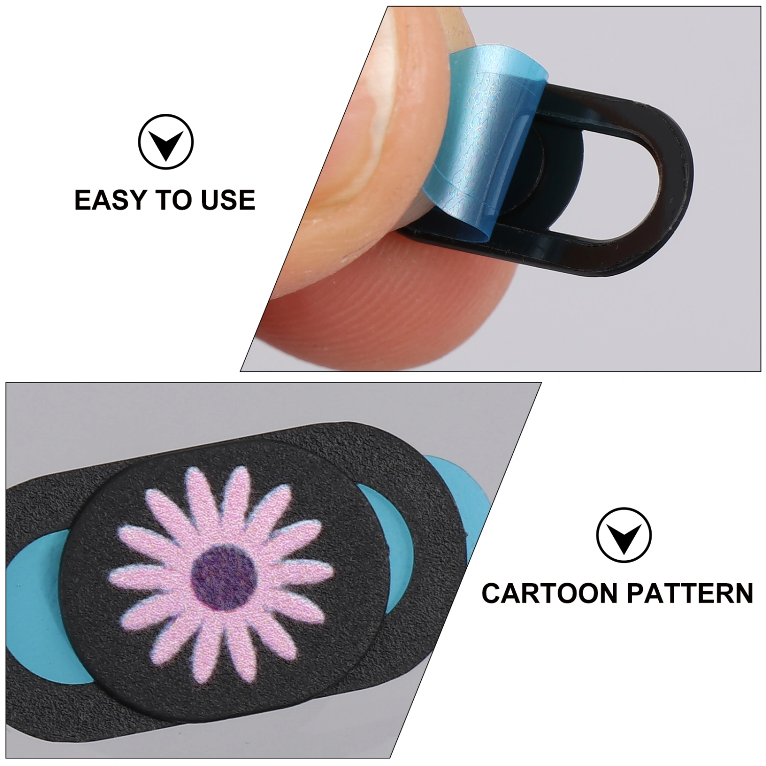 3pcs Chrysanthemum Pattern Webcam Cover Slide PC Laptop Privacy Web Camera Cover