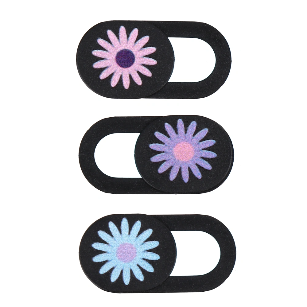 3pcs Chrysanthemum Pattern Webcam Cover Slide PC Laptop Privacy Web Camera Cover