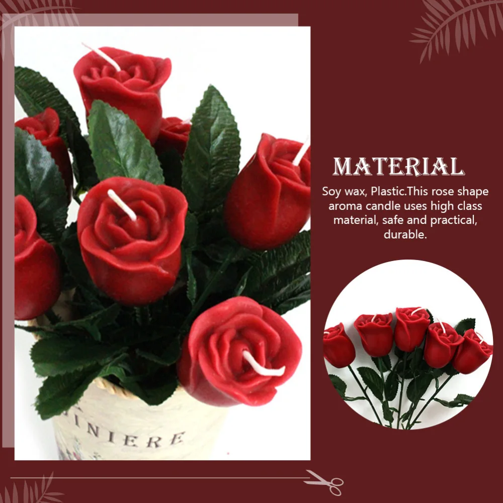 Simulated Rose Aromatherapy Candle Creative Scented Candle Valentine's Day Decor