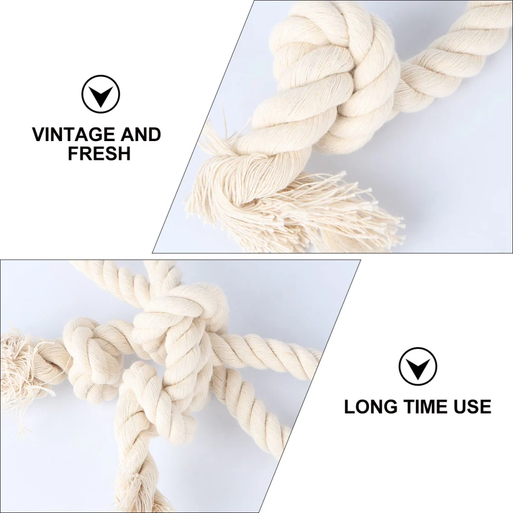 1Pc Vintage Coarse Cotton Curtain Bandage Curtain Buckle for Home (Beige)