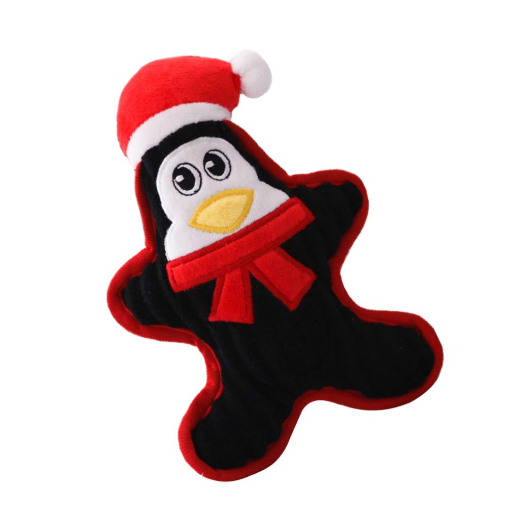 Adorable BB Sound Toys Pet Bite Chew Doll Plush Playing Toy Pet Supplies (Penguin)