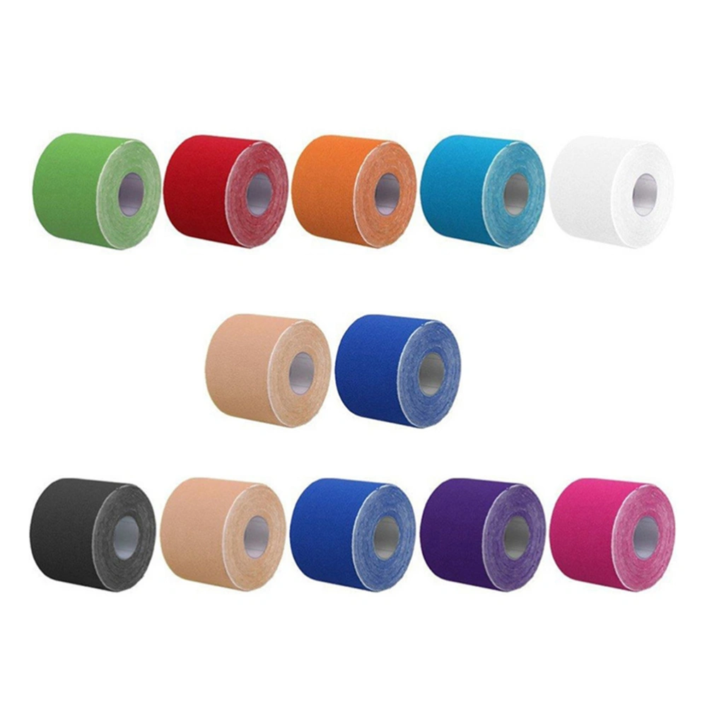 12 Rolls of Self-adhesive Sports Tapes Elastic Muscle Tapes Wear-resistant Ankle Tapes Kinesiology Tapes