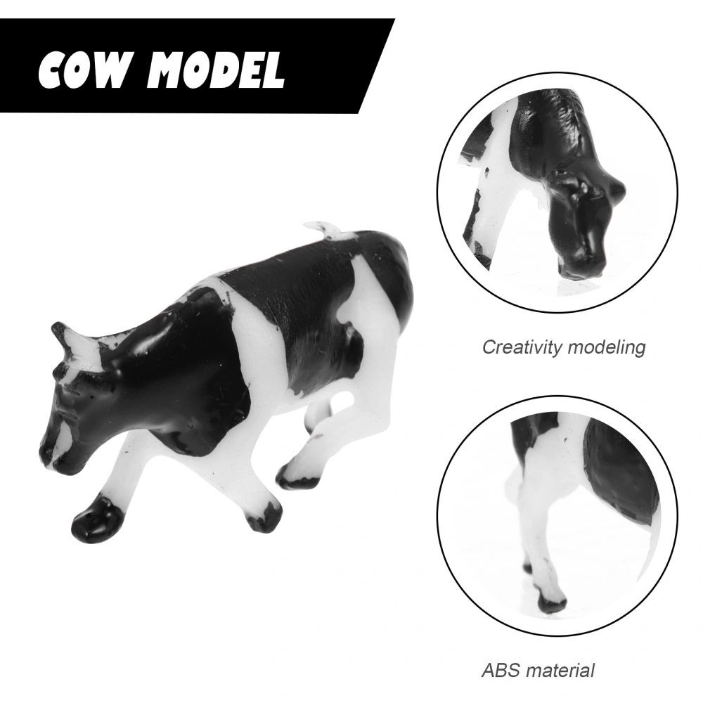 10Pcs Simulated Cow Toys Lifelike Cow Models Animal Craft Garden Model Decor