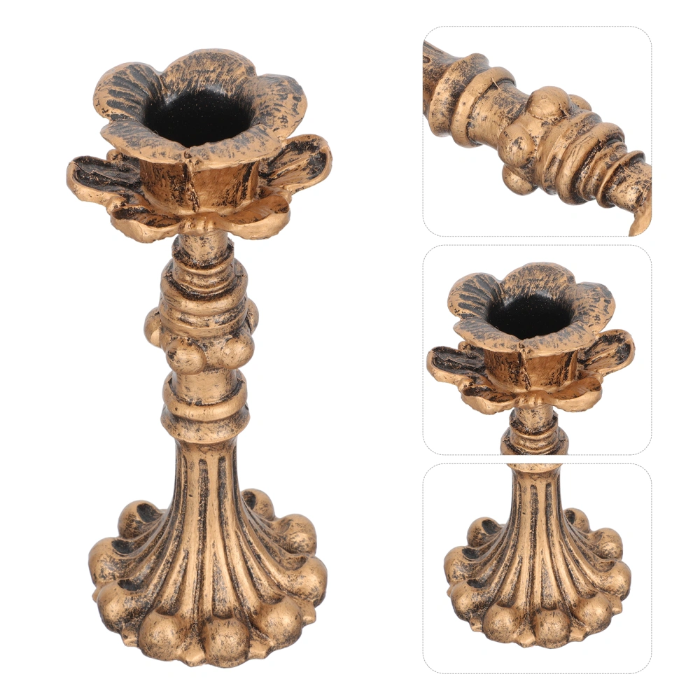 Desktop Candlestick Adornment Resin Candle Stand French Style Candle Holder