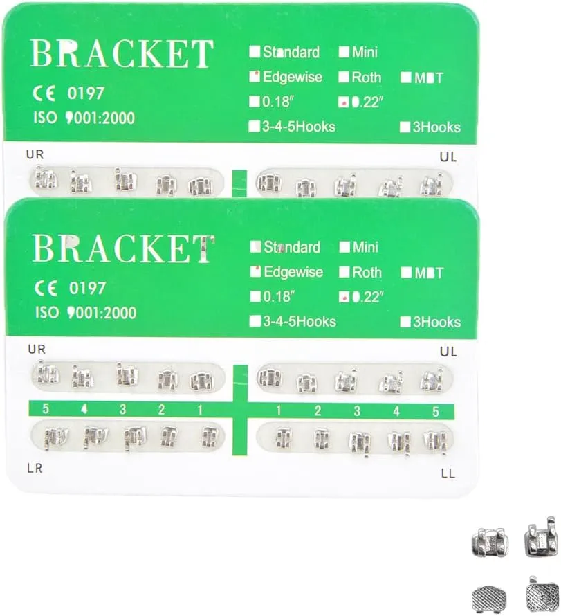 2 Sets Teeth Care Brace Brackets Replacement Orthodontic Brace Brackets Convenient Brace Brackets