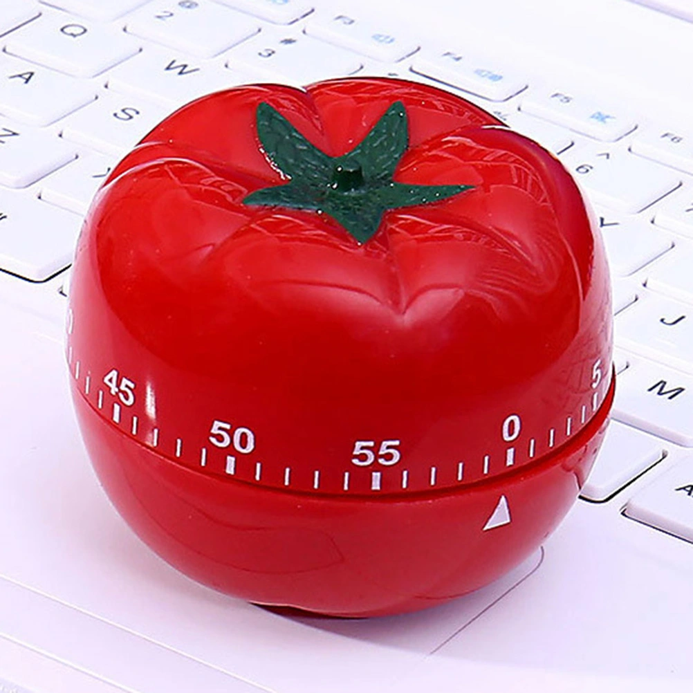 Tomato Shape Mechanical Rotate Timer Household Countdown Timer Manual Cooking Timekeeper Kitchen Reminder (Large Size)