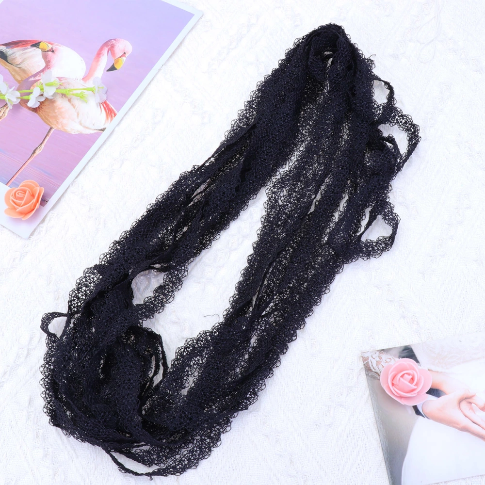 1PC DIY Lace Border Sewing Craft Wedding Cloth Decoration Hollow Lace Ribbon (Black)