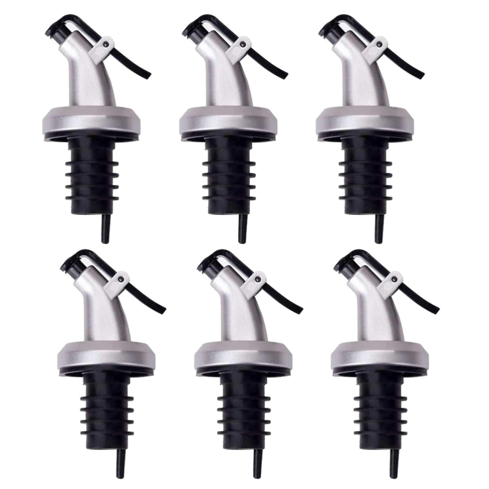 6Pcs Portable Reusable Oil Bottle Stoppers Wine Bottle Stoppers Liquid Bottle Preservers for Home Wedding