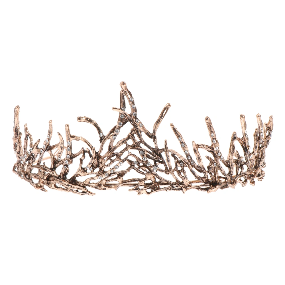 1Pc Stylish Baroque Crown Bridal Headdress Chic Women Tiara Hair Accessory