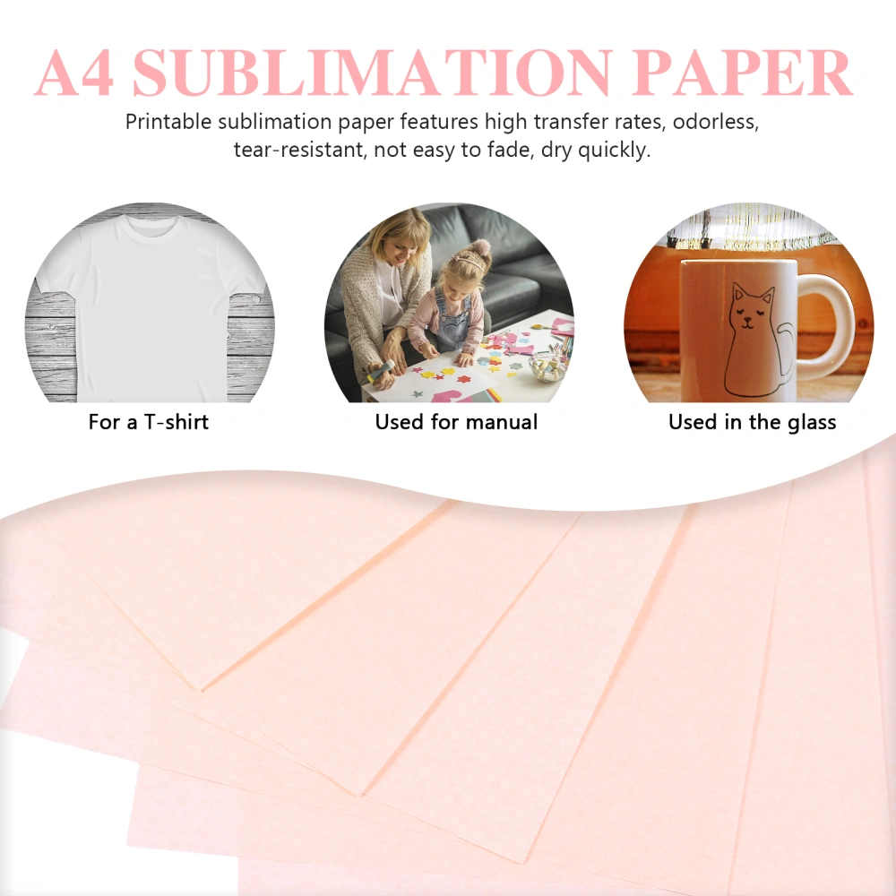 40 Sheets Heat Transfer Papers A4 Thermal Sublimation Paper Printable Paper