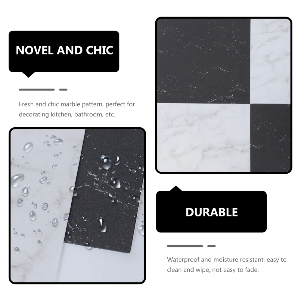 10PCS Bathroom Non-skid Floor Sticker Adhesive Marble Pattern Floor Sticker