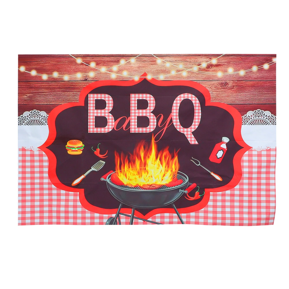 Outdoor Barbecue Background Cloth Theme Party Decoration Cloth for Barbecue