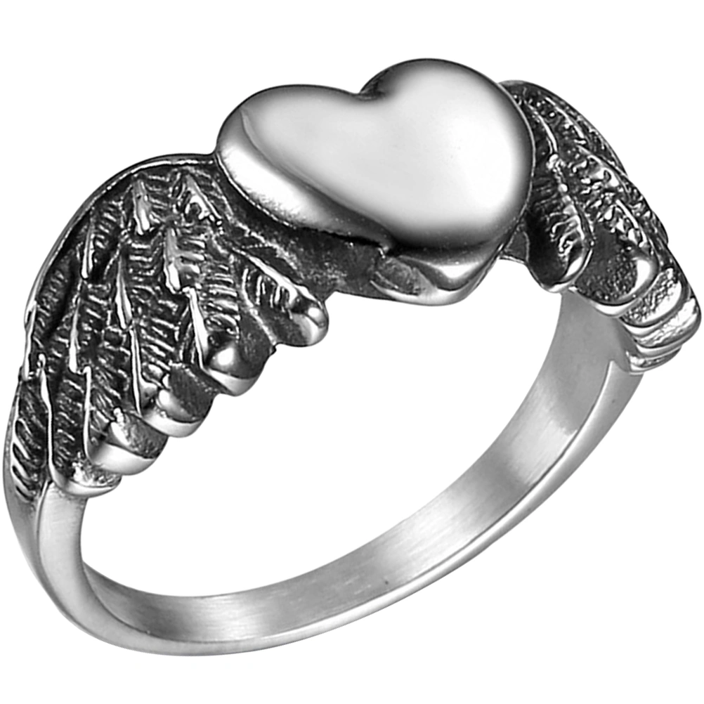 Women Finger Ring Angel Wing Ring Heart Finger Ring Decoration Personalized Ring