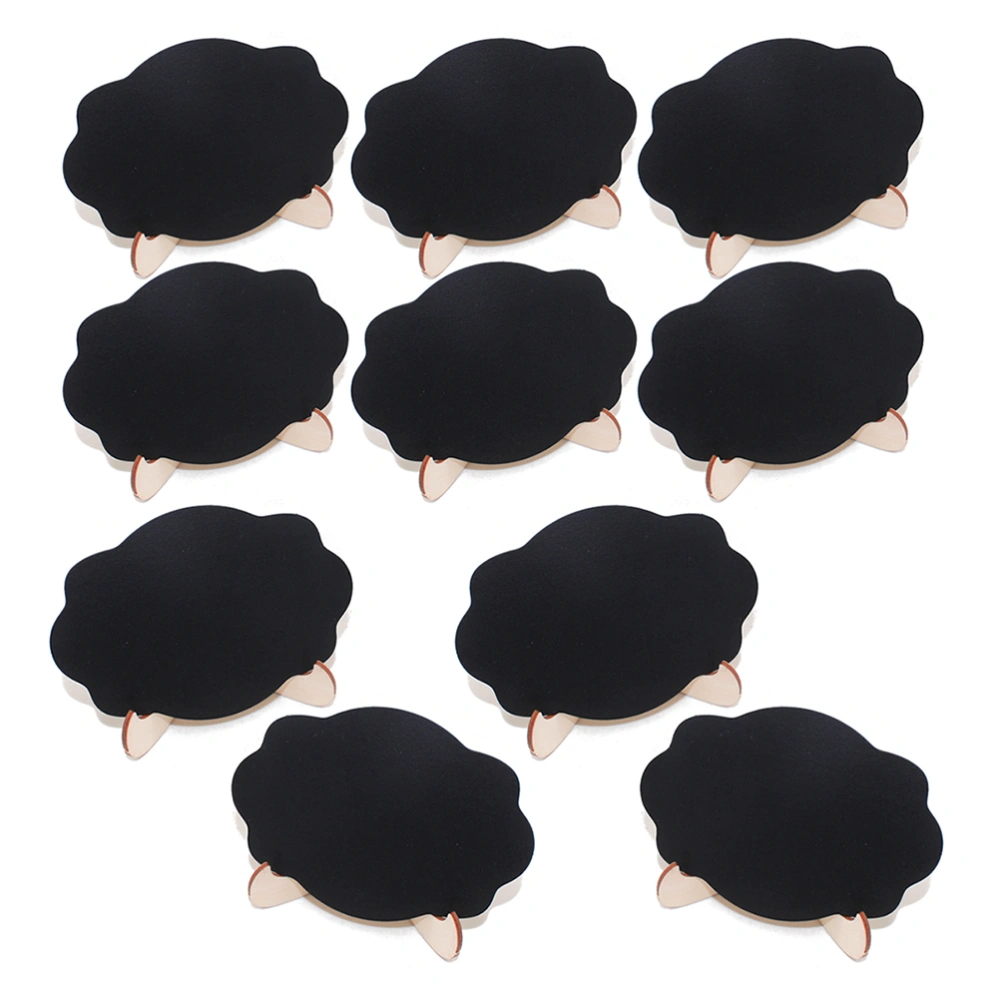 10Pcs Cloud Pattern Creative Mini Chalkboard with Stand-Wooden Framed Blackboard Message Board Home Artware for Wedding and Kitchen