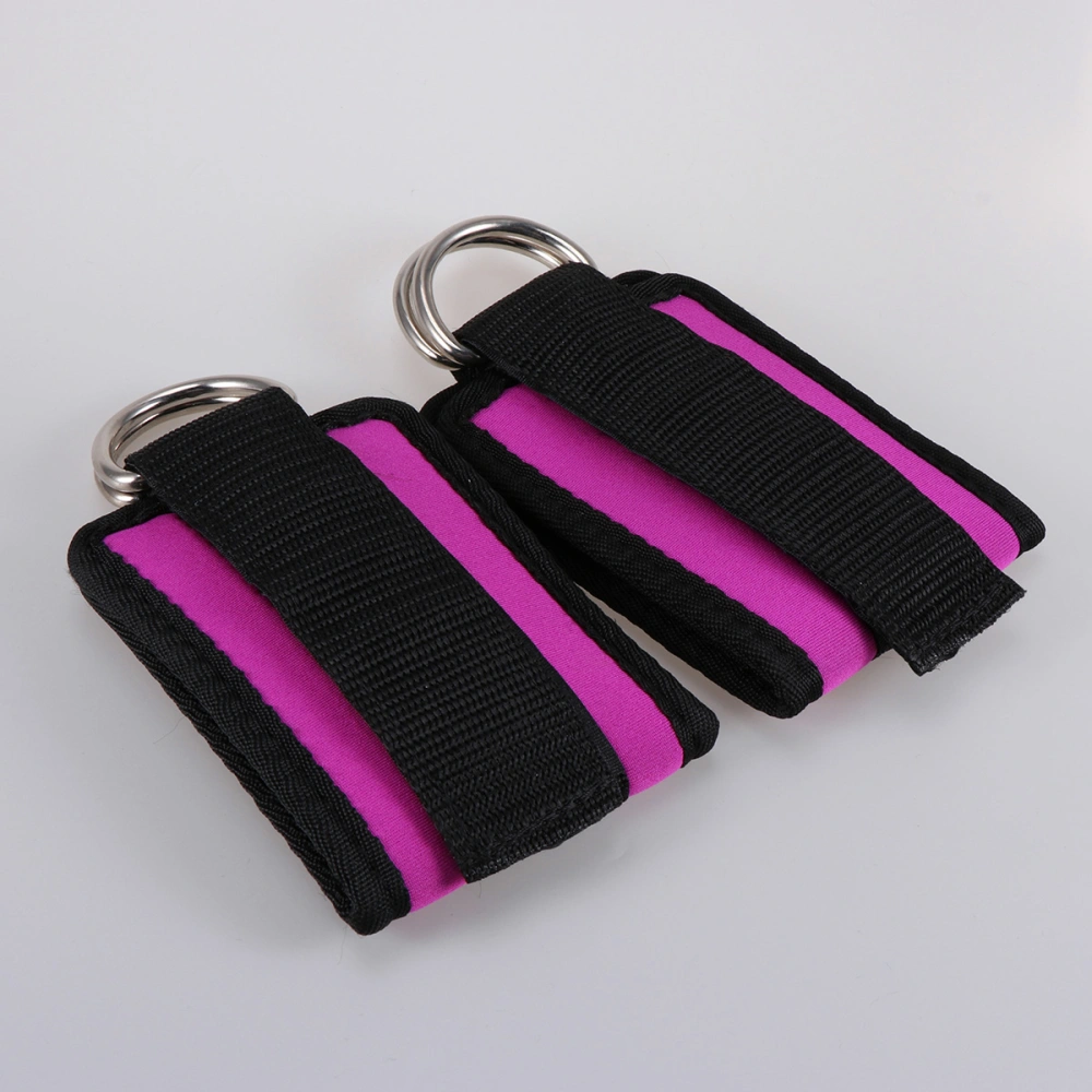 2 Pcs Ankle Straps D-ring Ankle Calfs Band for Gym Workouts Machines Leg Exercises (Pink)