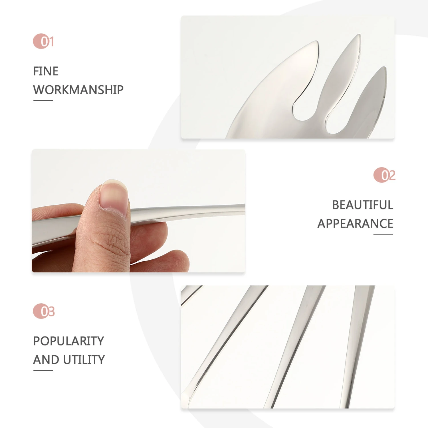 4Pcs Fruit Forks Appetizer Dessert Forks Stainless Steel Fruit Picks Tableware