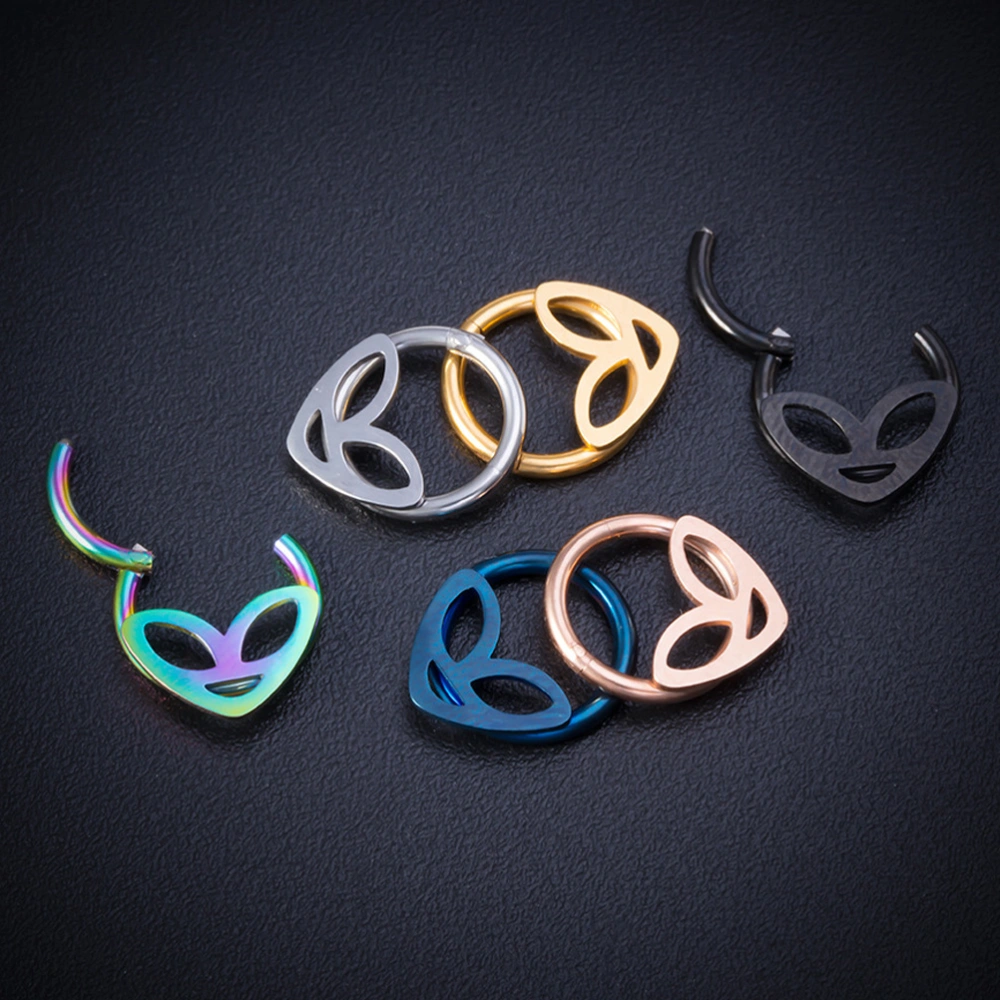 6Pcs Decorative Nose Rings Alien Shaped Nose Studs Piercing Jewelry Supplies