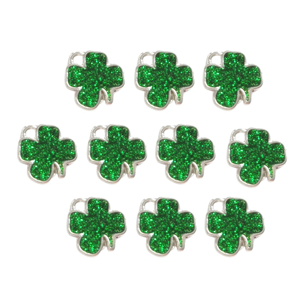 20Pcs DIY Necklace Pendants Alloy Clover Decorations Bracelet Ornaments Handmade Jewelry Supplies