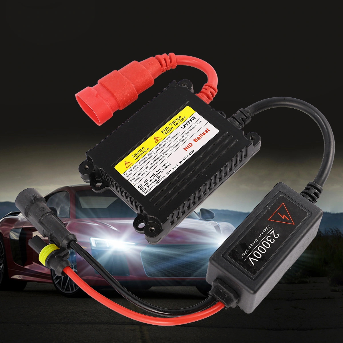 1 Pcs 35W Ultra-thin Ballast Xenon Lamp Stabilizer fit for All HID light Bulbs Quick Start and Easy Installation (Black)