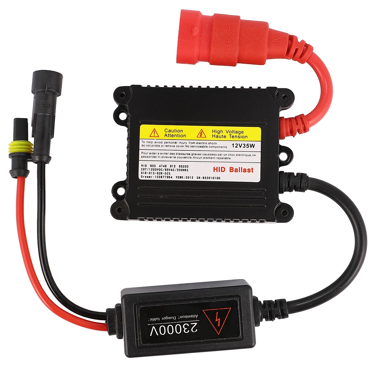 1 Pcs 35W Ultra-thin Ballast Xenon Lamp Stabilizer fit for All HID light Bulbs Quick Start and Easy Installation (Black)