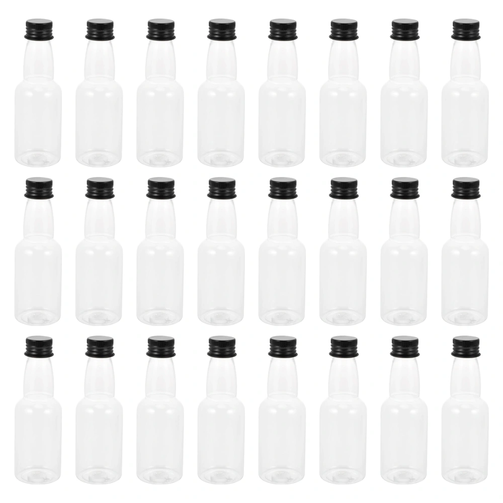 25pcs Plastic Storage Bottles Small Beverage Bottles Milk Containers Wine Sub Bottles