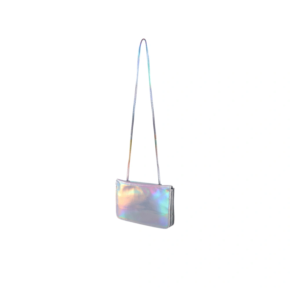 Women Shiny Hologram Holographic Handbag Shoulder Bag Crossbody Bag Purse (Multicolor)