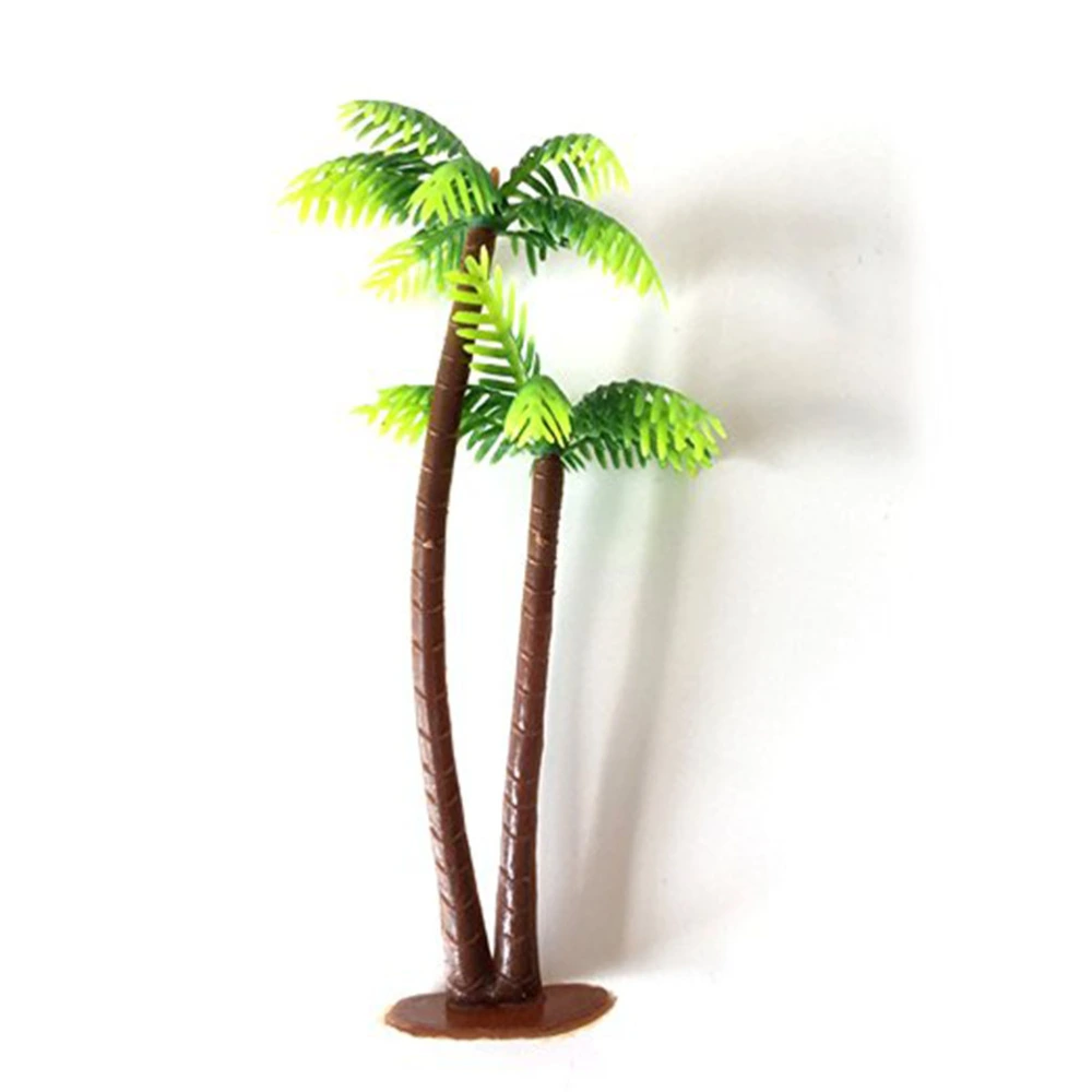 16 PCS Twinning Model Coconut Trees Park Street Diorama Scenery Layout Miniature Landscape Scenery (13cm)