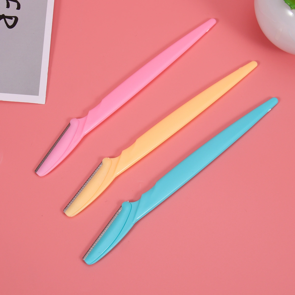 24pcs Stainless Steel Eyebrow Razor Cosmetic Eyebrow Shaving Grainer Eye-brow Shaping Grainer (Colour Mixture)