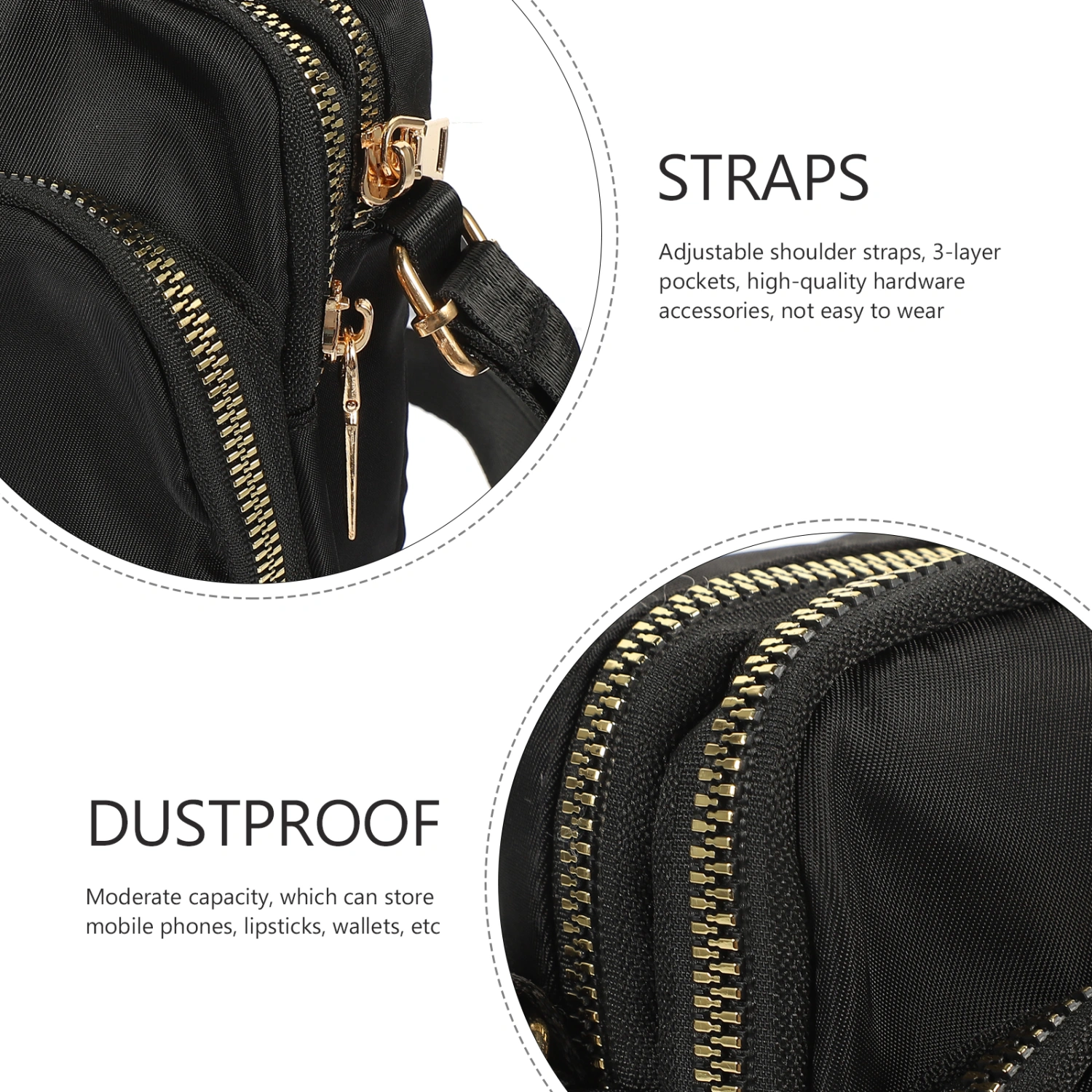 Ladies Casual Shoulder Bag Portable Waterproof Mini Crossbody Bag Small Shoulder Bag