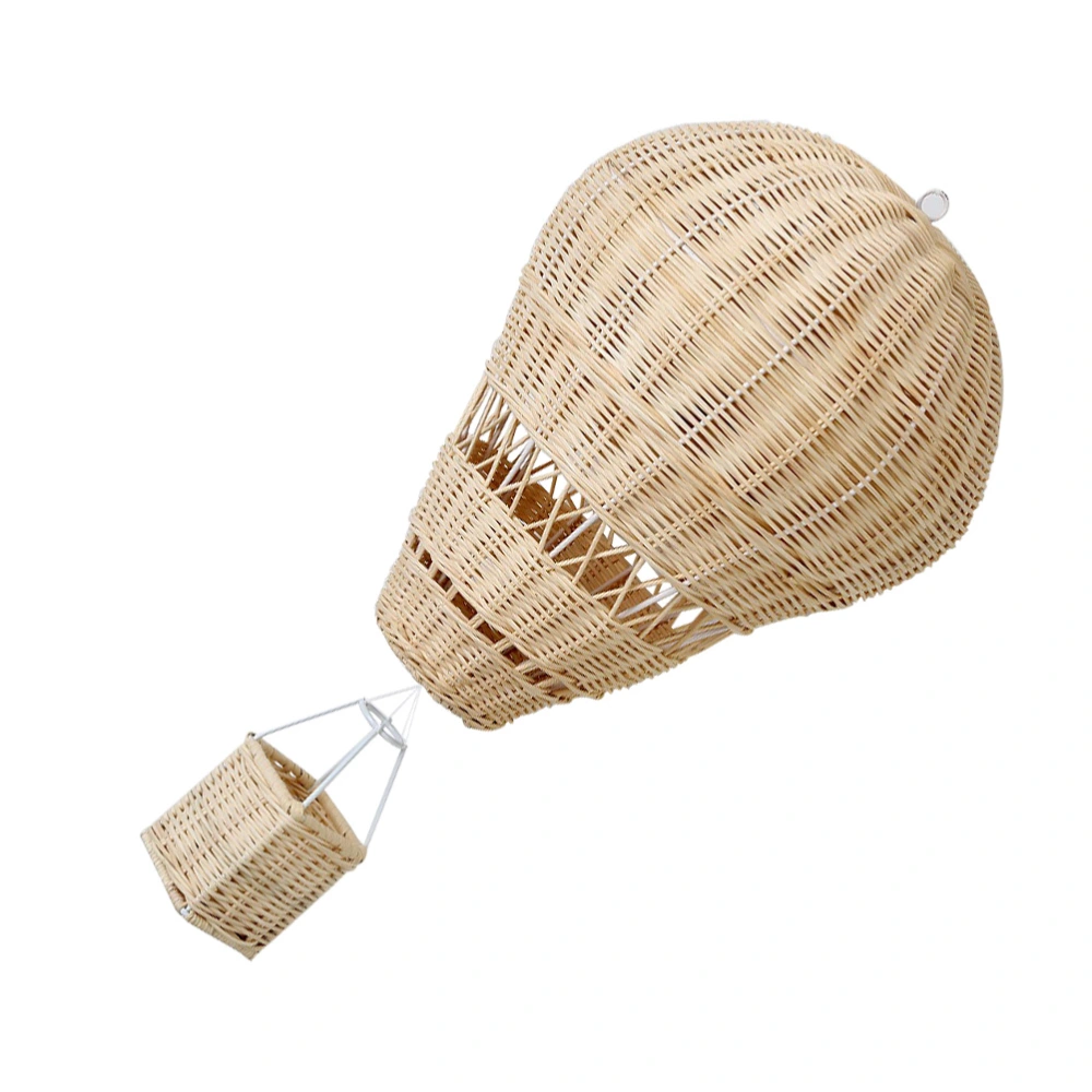 Natural Rattan Woven Hot Air Balloon Decor Delicate Kids Room Rattan Craft