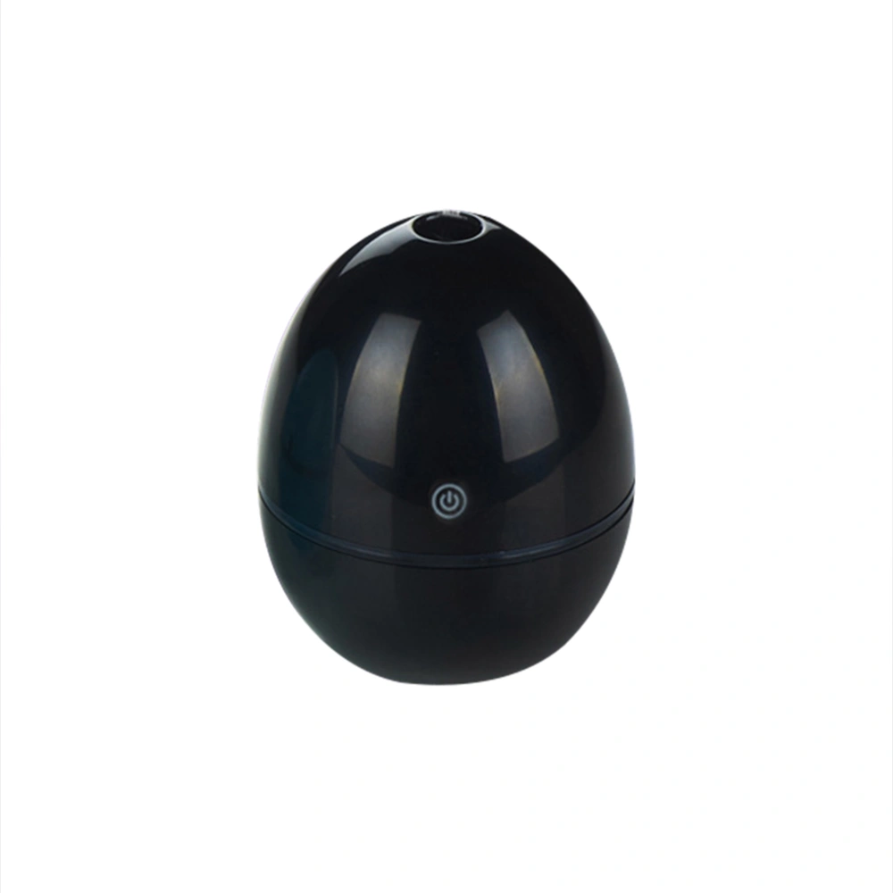 50ml Mini Egg Shaped Car Ultrasonic Humidifier Home Bedroom Air Purifier USB Atomizer Mist Maker Automatic Shut-off Humidifier (Black)