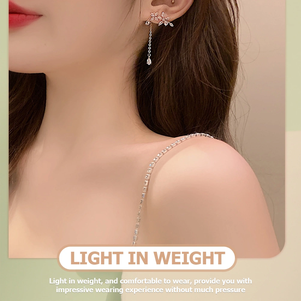 1 Pair Women Earrings Flower Petal Tassel Earrings Statement Prom Banquet Jewelry Gifts
