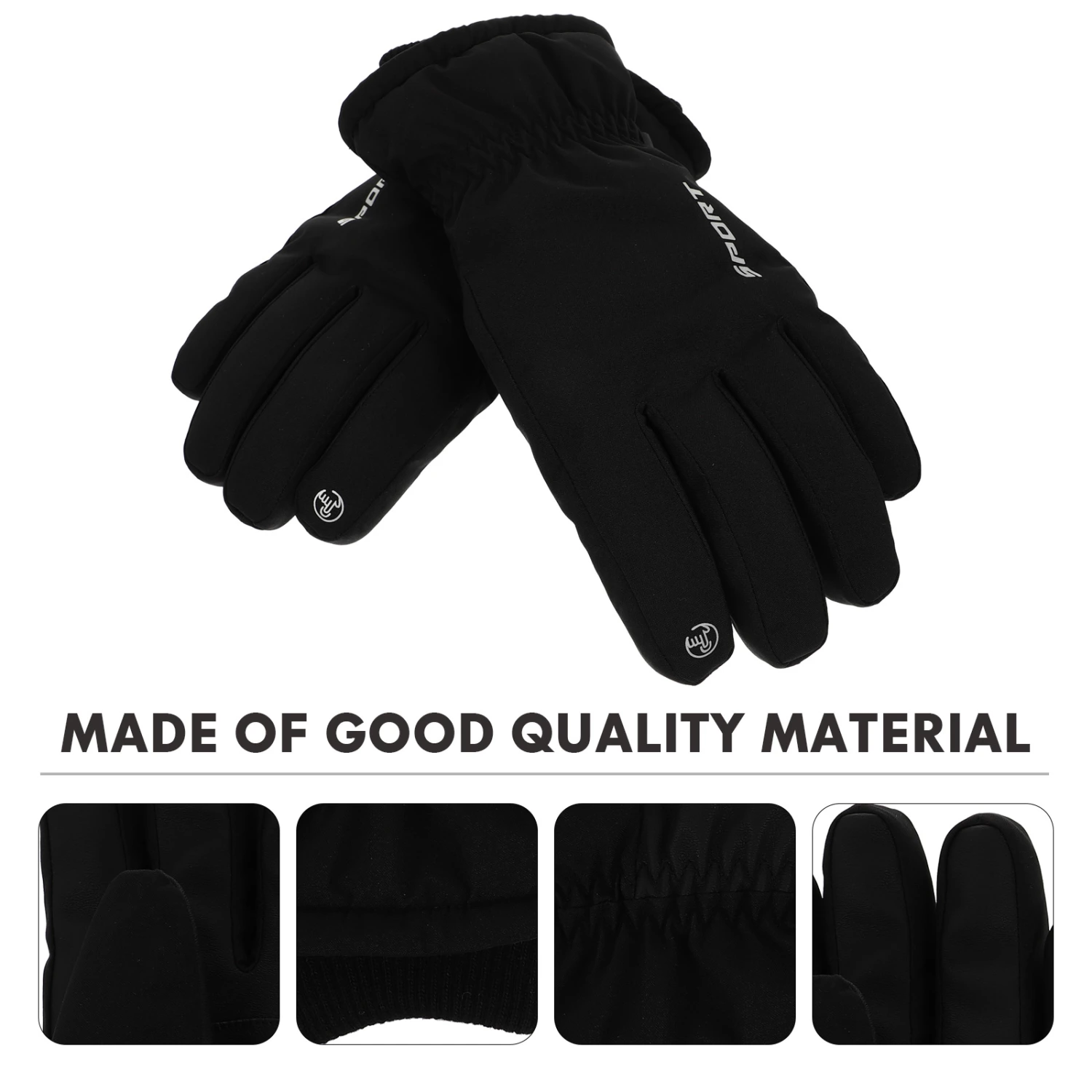 1 Pair Winter Skiing Gloves Waterproof Outdoor Gloves Windproof Gloves