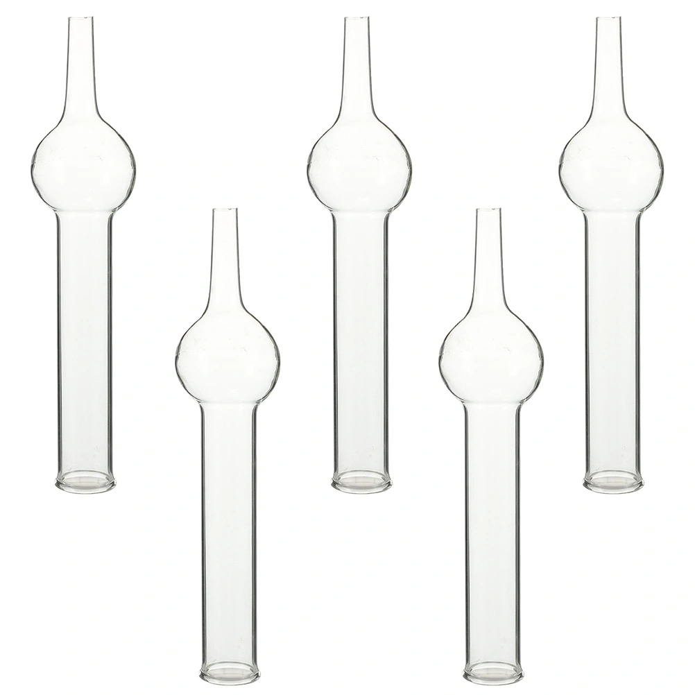 5Pcs One-ball Drying Tubes Glass Single Ball Drying Tubes Laboratory Supplies