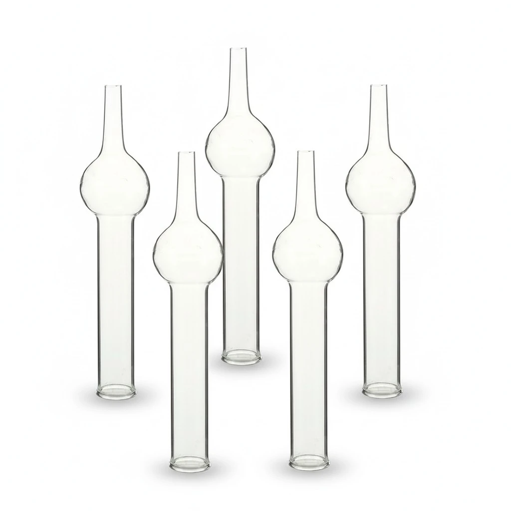 5Pcs One-ball Drying Tubes Glass Single Ball Drying Tubes Laboratory Supplies