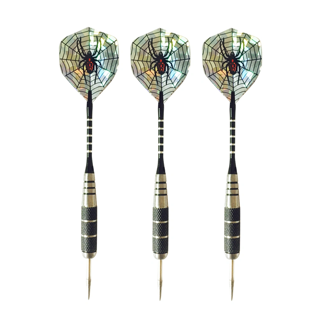 3pcs 22g Professional Darts Pin-type Darts Spider Pattern Dart Tail Wings Needle Tipped Darts Aluminum Rod Flights Darts (Spider)