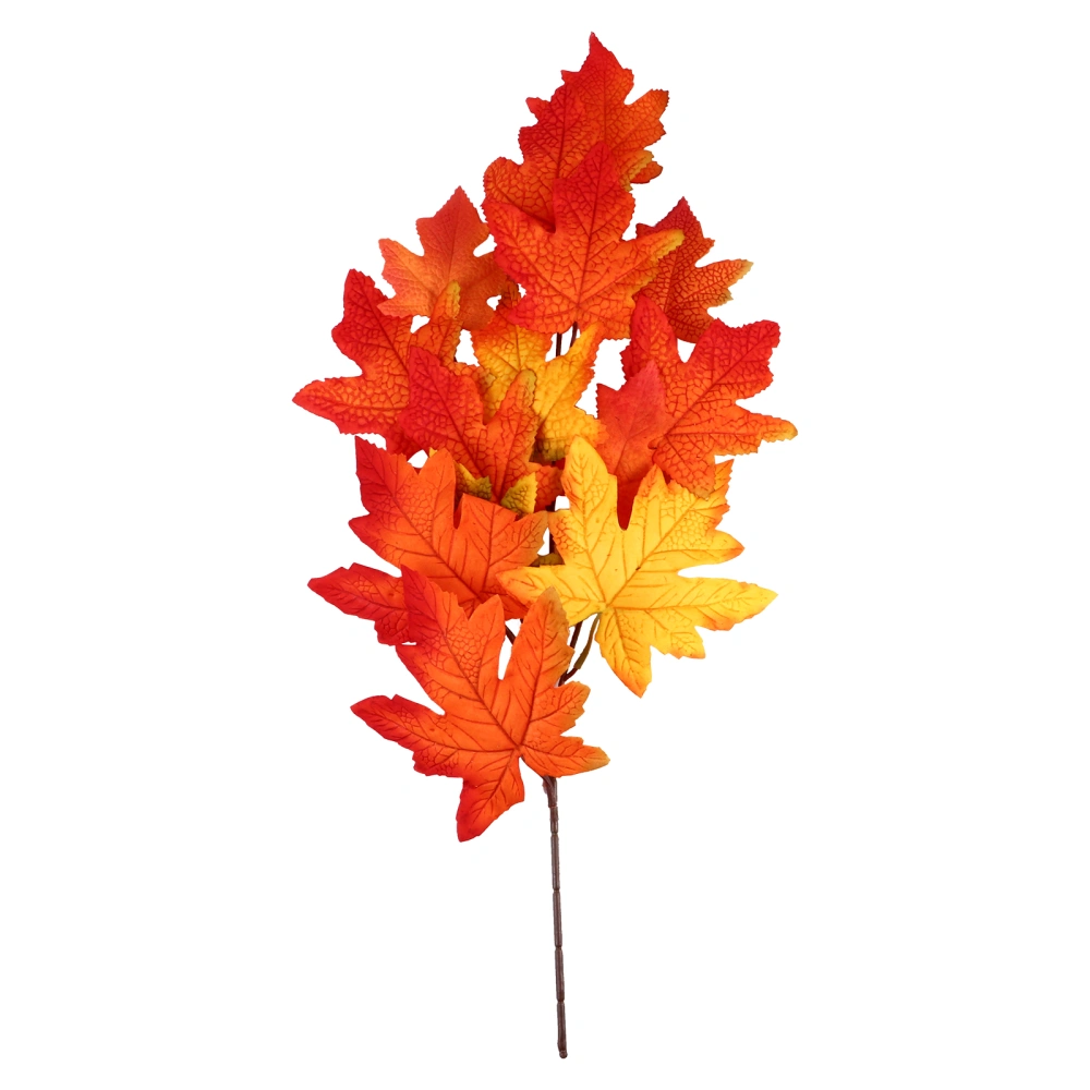 1Pc Artificial Maple Shrubs Novelty Simulation Thanksgiving Maple Leaf Decors