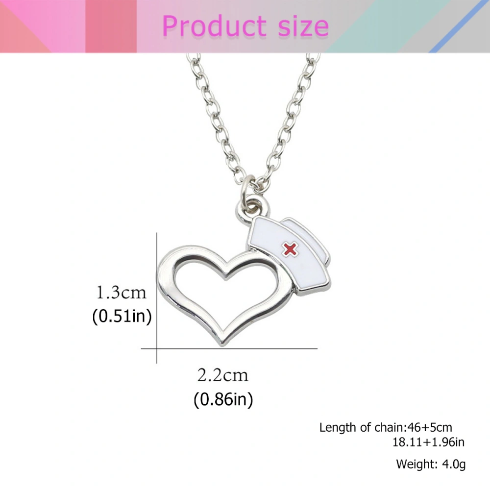 Creative Heart Shaped Necklace Hollow-Out Clavicle Chain Necklace Fashion Neck Chain Silver