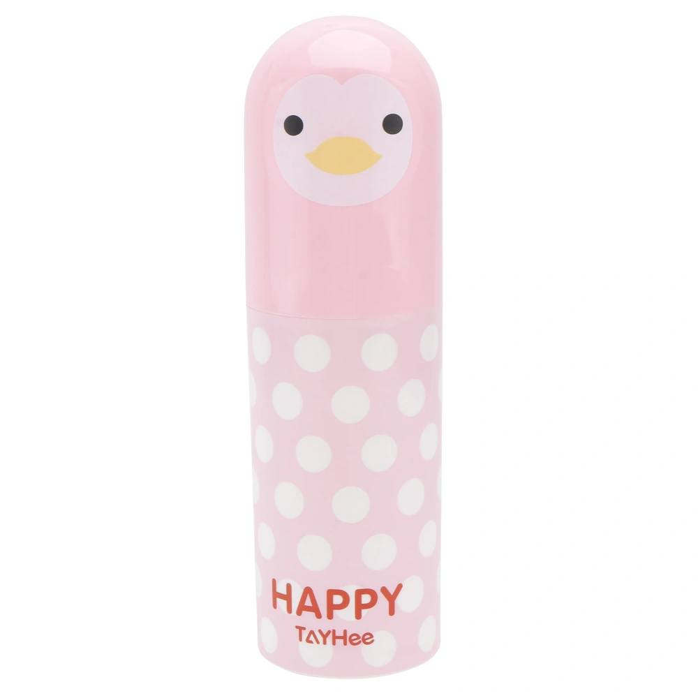 Portable Toothbrush Toothpaste Storage Case Holder Box for Traveling Camping with Duck Pattern (Pink)