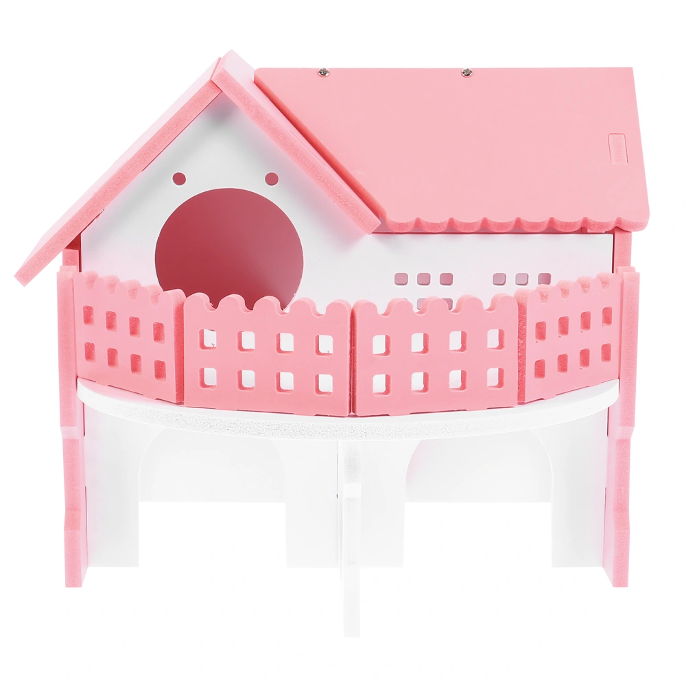 Two-Storey Hamster House Delicate Hamster Hideout Small Pet Playing Hut Nest