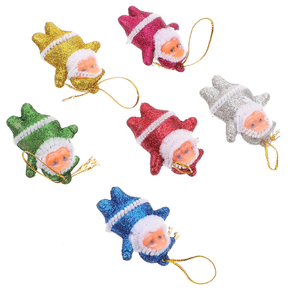 30Pcs Festive Christmas Tree Hanging Decor Plastic Xmas Santa Pendant Adorn